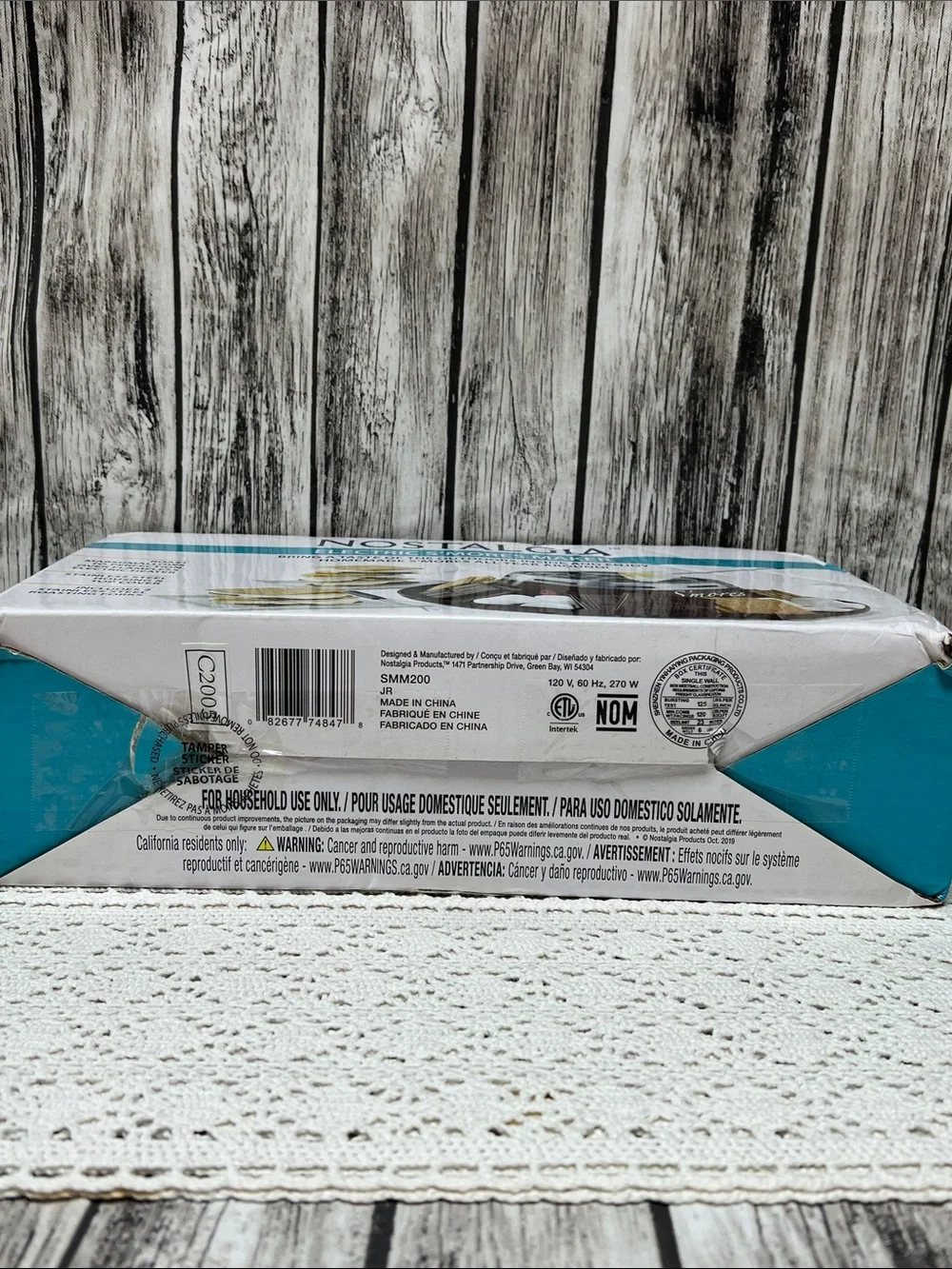 Nostalgia S'mores Maker - Brown and Silver Indoor Roaster